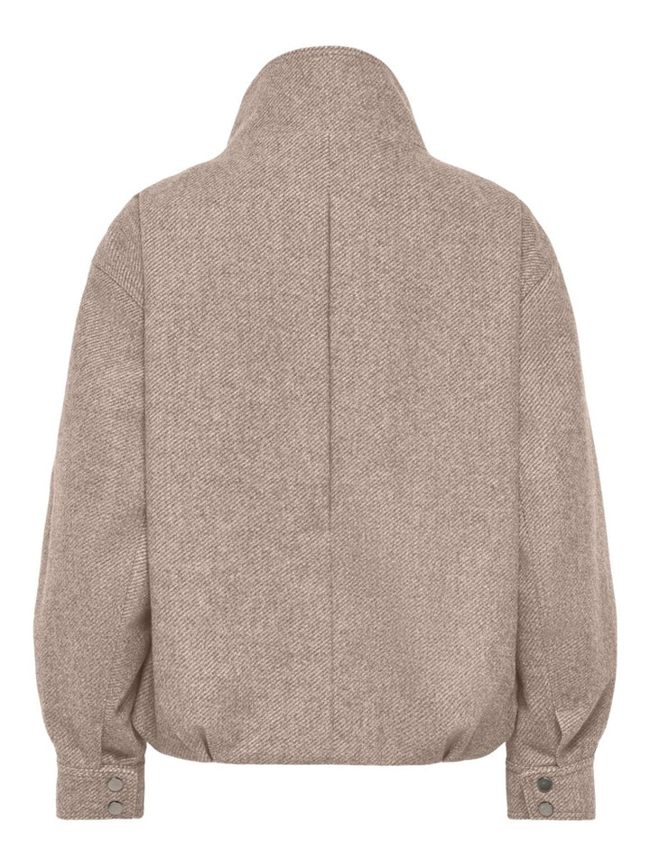 Onlasta High Collar Bomber Jacket Otw - Zand