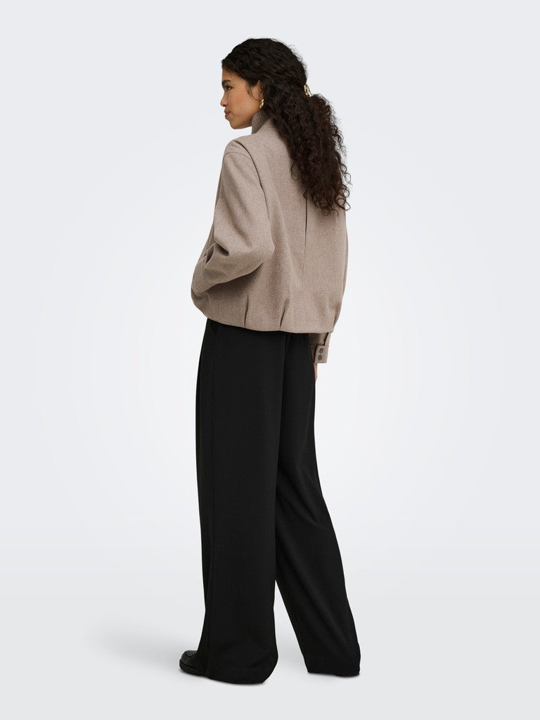 Onlasta High Collar Bomber Jacket Otw - Zand
