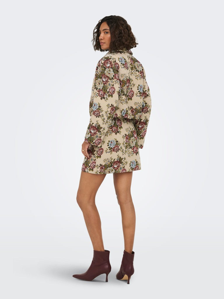 Jdyflola L/s Jacquard Jacket Wvn - Zand Dessin