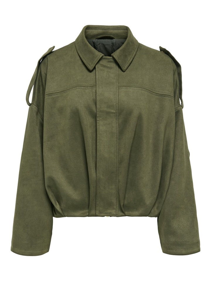 Onlmoon Stina Faux Suede Bomber Pnt Noos - Groen