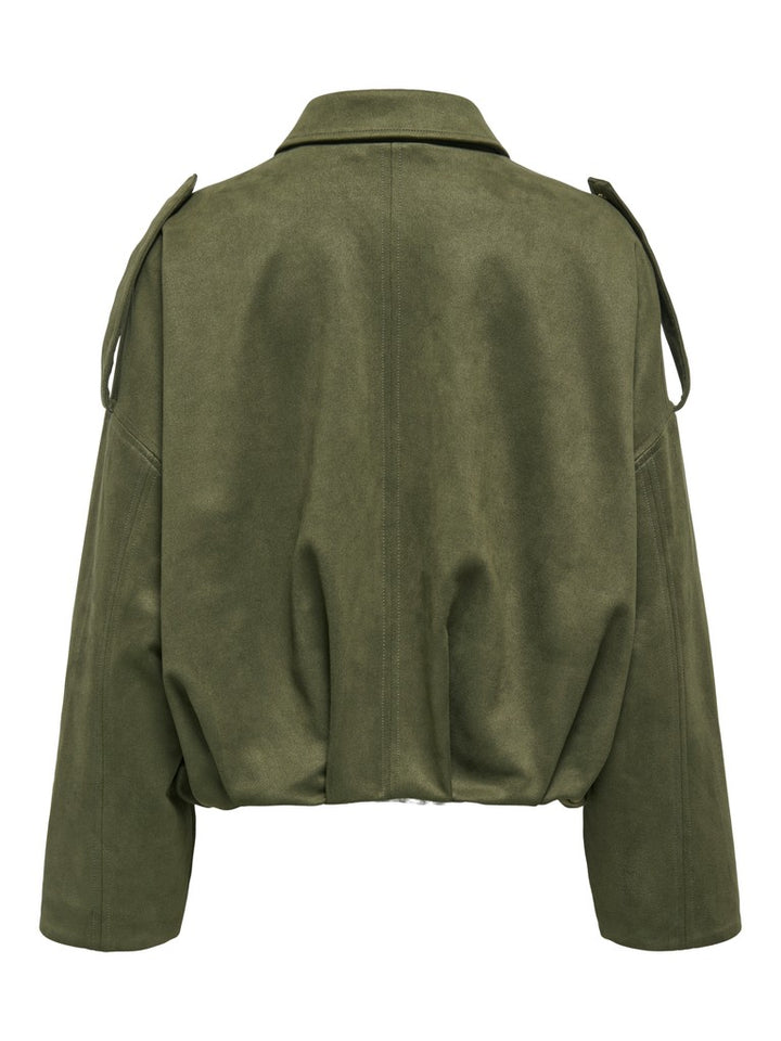 Onlmoon Stina Faux Suede Bomber Pnt Noos - Groen