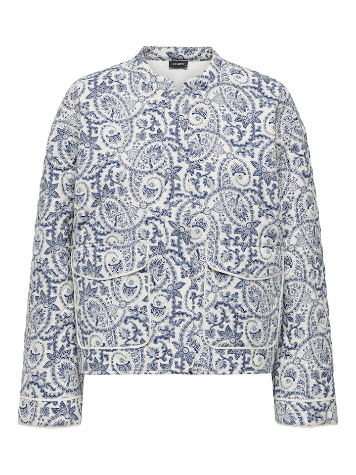 Onlhallie Quilted Jacket Otw Noos - Blauw Dessin