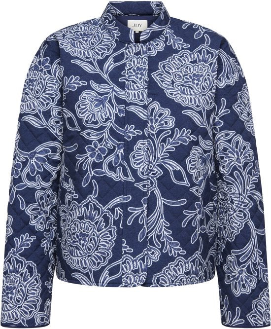 Jdyfia L/s Quilt Shacket Wvn - Blauw Dessin
