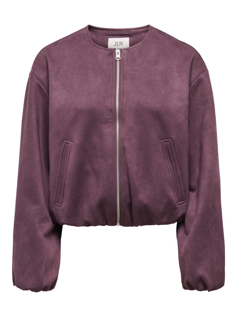 Jdynia Faux Suede Balloon Jacket Otw Yfm - Bordeaux