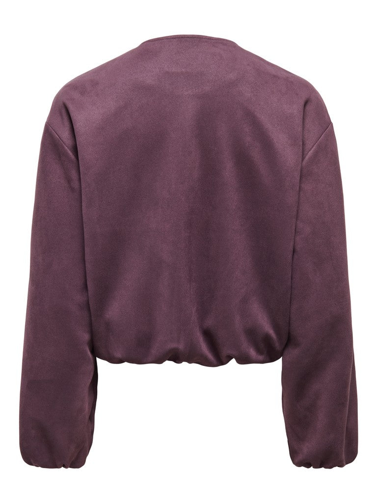 Jdynia Faux Suede Balloon Jacket Otw Yfm - Bordeaux