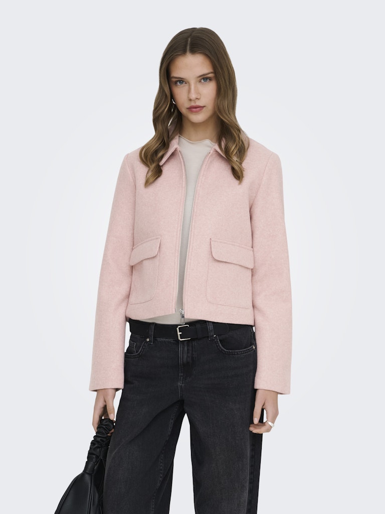 Onlvela Zip Short Jacket - Oud Roze
