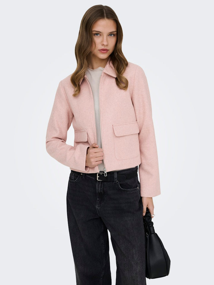 Onlvela Zip Short Jacket - Oud Roze