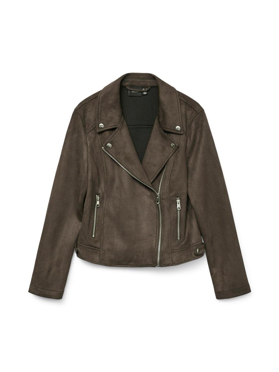 Vmjose Short Faux Suede Jacket Noos - Bruin