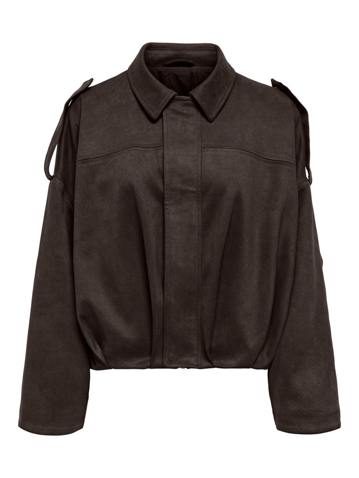 Onlmoon Stina Faux Suede Bomber Pnt Noos - Bruin