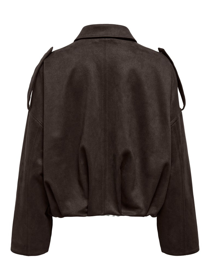 Onlmoon Stina Faux Suede Bomber Pnt Noos - Bruin