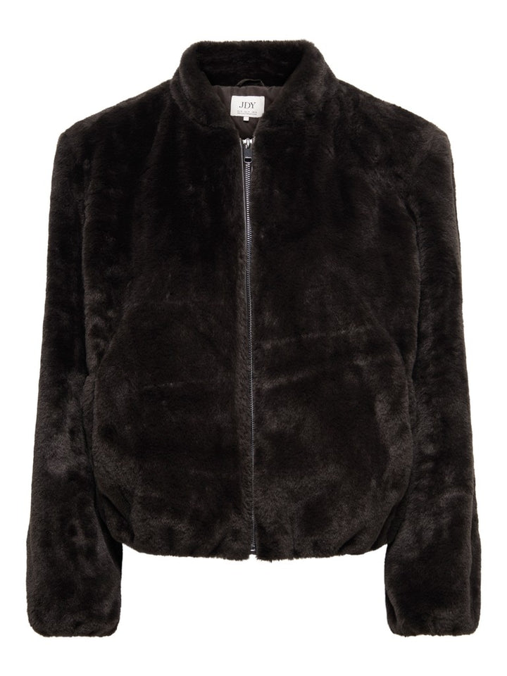 Jdymacy Faux Fur Balloon Jacket Otw Qiq - Bruin