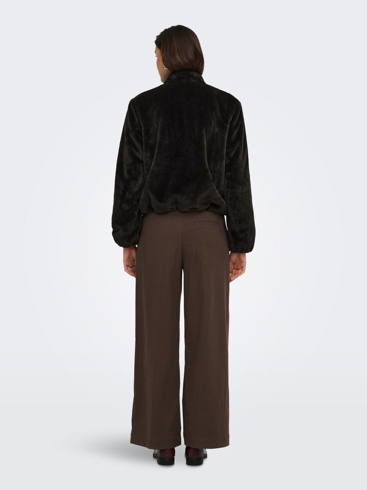 Jdymacy Faux Fur Balloon Jacket Otw Qiq - Bruin
