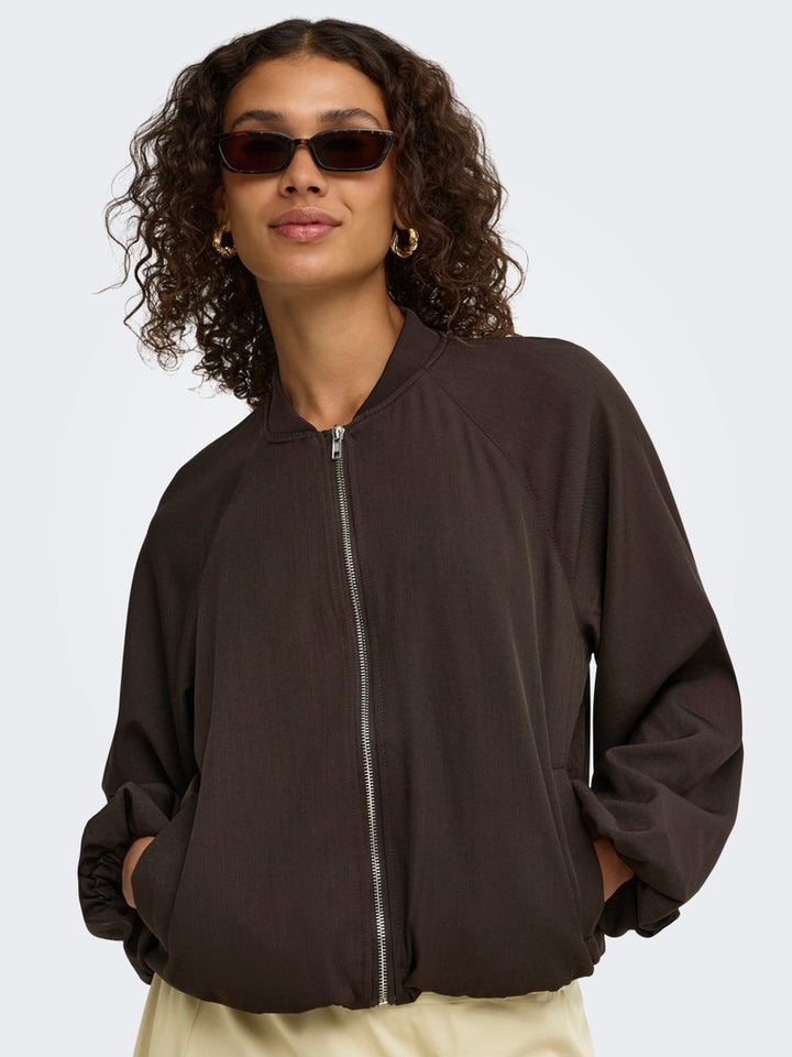 Jdyjerome L/s Balloon Bomber Wvn - Bruin