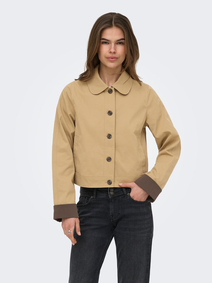 Onlorchid Life Contrast Jacket Otw - Licht Bruin