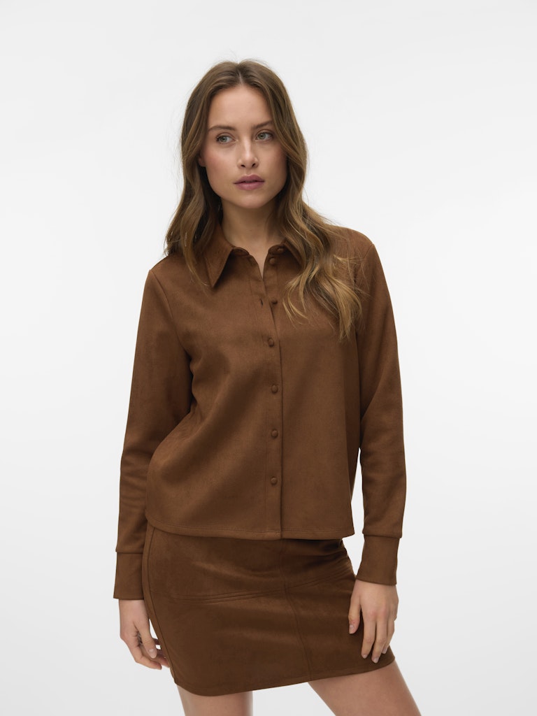 Vmkreta Ls Shirt Jrs Ga - Camel