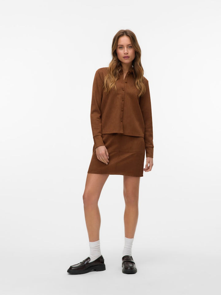 Vmkreta Ls Shirt Jrs Ga - Camel