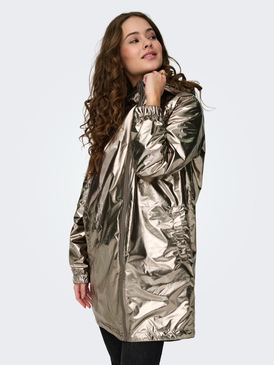 Onlfry Rev Metallic Jacket Otw - Taupe