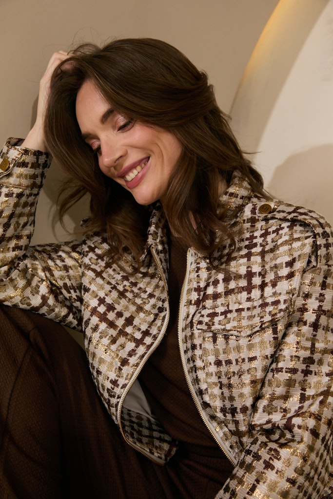 Jacket Noor - Bruin Dessin