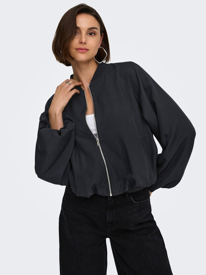 Jdyjerome L/s Balloon Bomber Wvn - Zwart