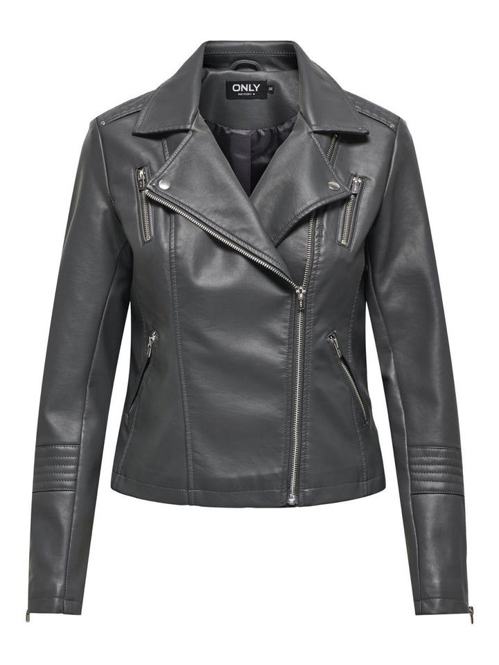 Onlgemma Faux Leather Biker Otw Noo - Grijs