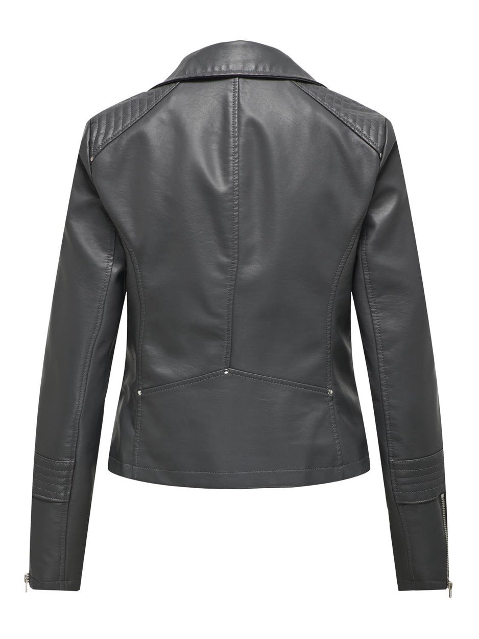 Onlgemma Faux Leather Biker Otw Noo - Grijs