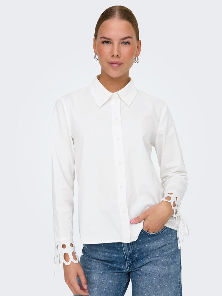 Jdymimi L/s Cutout Shirt Wvn - Wit