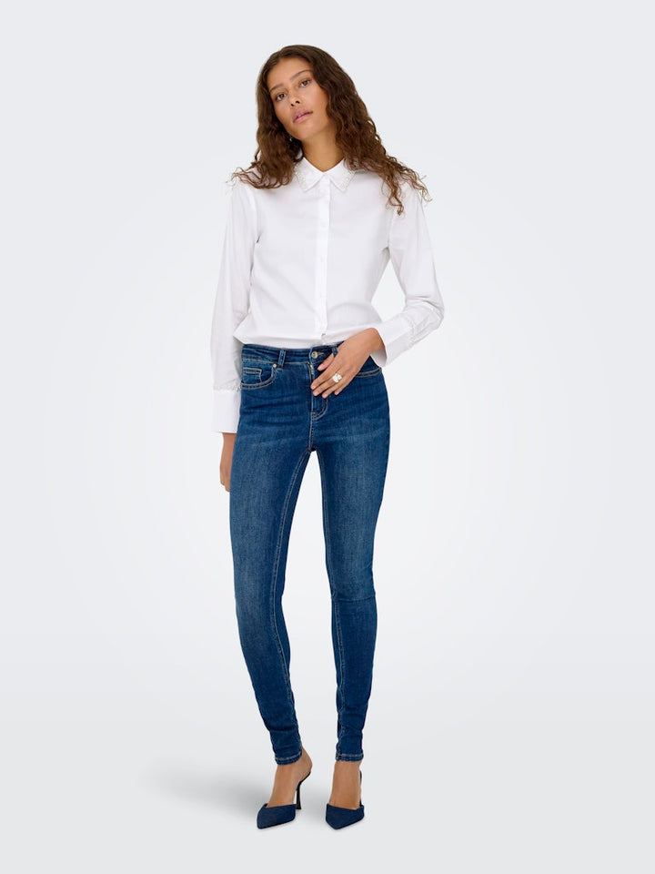 Onlbecs Pearl Fitted Shirt Wvn - Wit
