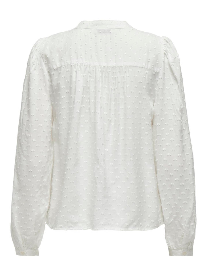 Jdyjade Life L/s Dobby Lace Shirt W - Off-white