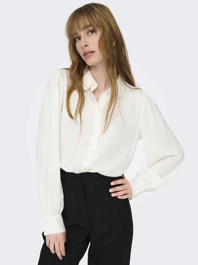 Jdydivya Life L/s Puff Shirt Wvn Dia - Off-white