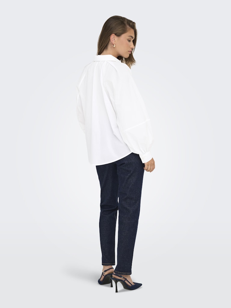 Onlriver Ls Shirt Ox Wvn - Off-white