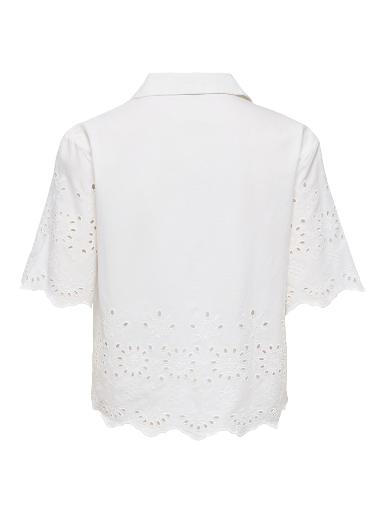 Jdymarina 2/4 Embroidery Shirt Wvn - Off-white