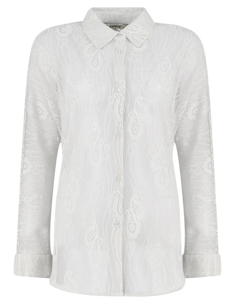 Onlnewlina Grace Shaine Shirt Wvn - Off-white
