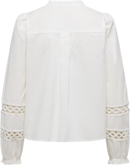 Onltua L/s Detail Shirt Wvn Cs - Off-white