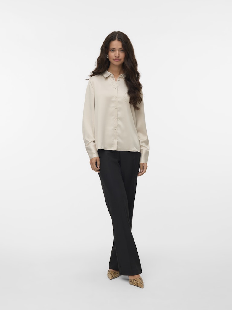 Vmmerle Ls Shirt Wvn Ga Noos - Zand