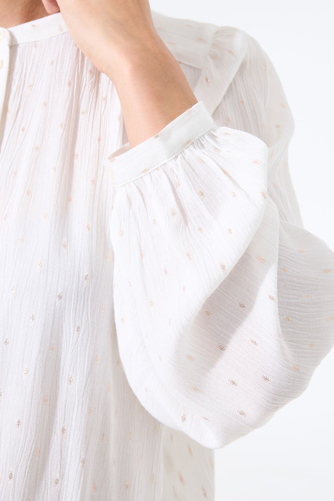 Blouse Lurex - Wit Dessin