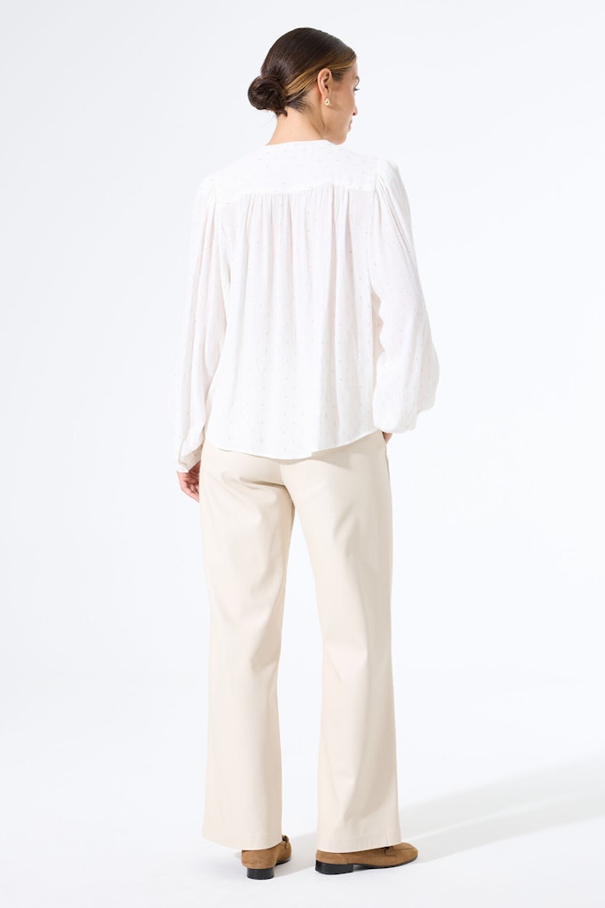 Blouse Lurex - Wit Dessin