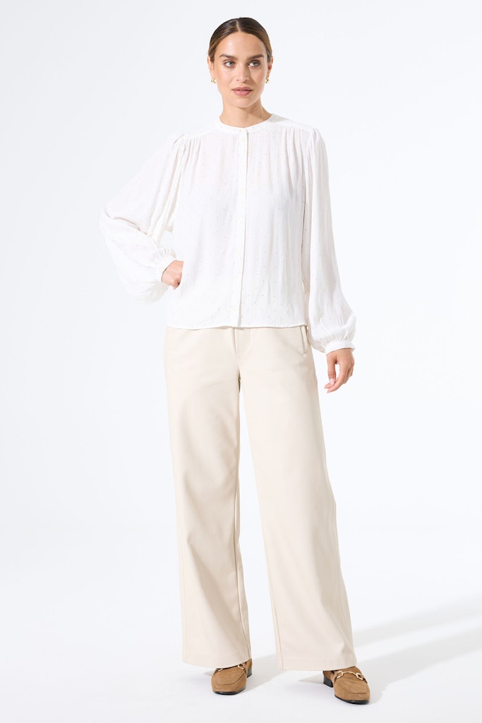 Blouse Lurex - Wit Dessin