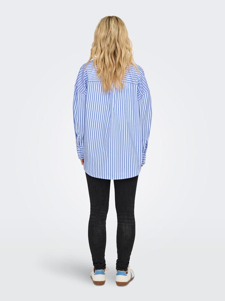 Jdyvesper L/s Loose Shirt Wvn Noos - Wit Dessin