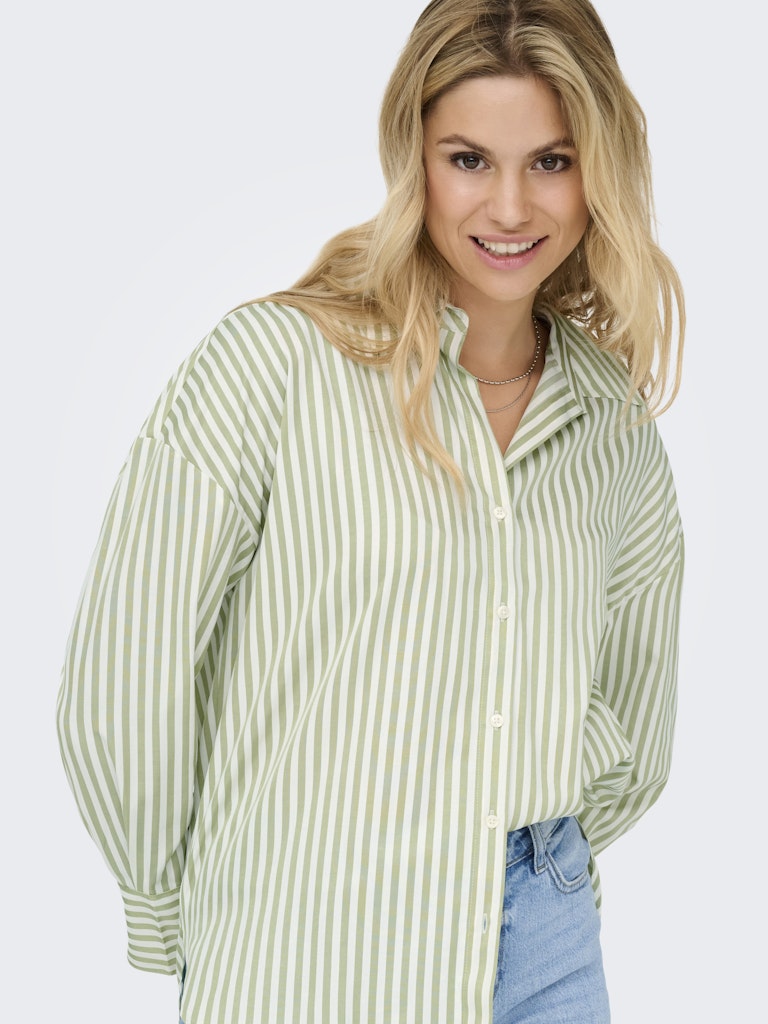 Jdyvesper L/s Loose Shirt Wvn Noos - Wit Dessin