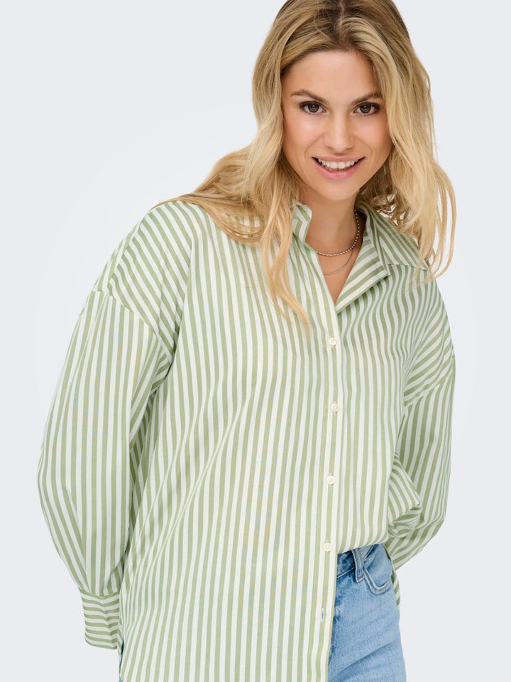 Jdyvesper L/s Loose Shirt Wvn Noos - Wit Dessin