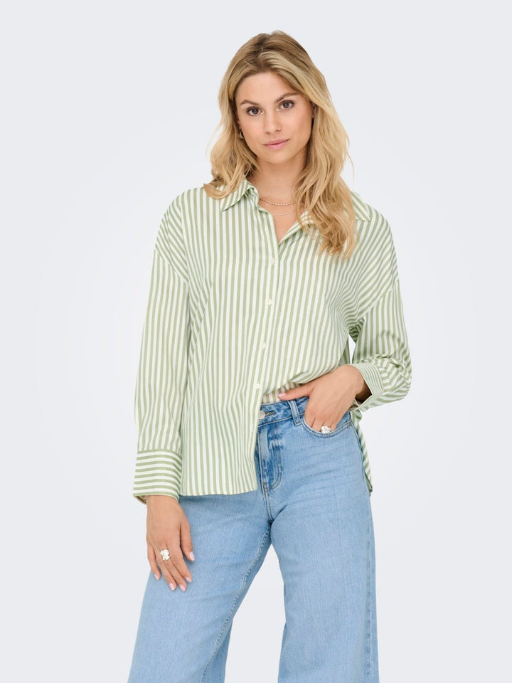 Jdyvesper L/s Loose Shirt Wvn Noos - Wit Dessin