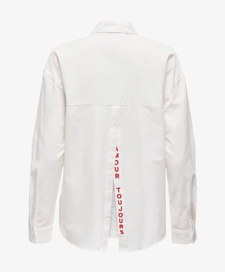 Onlria L/s Open Note Shirt Wvn Cs - Off-white