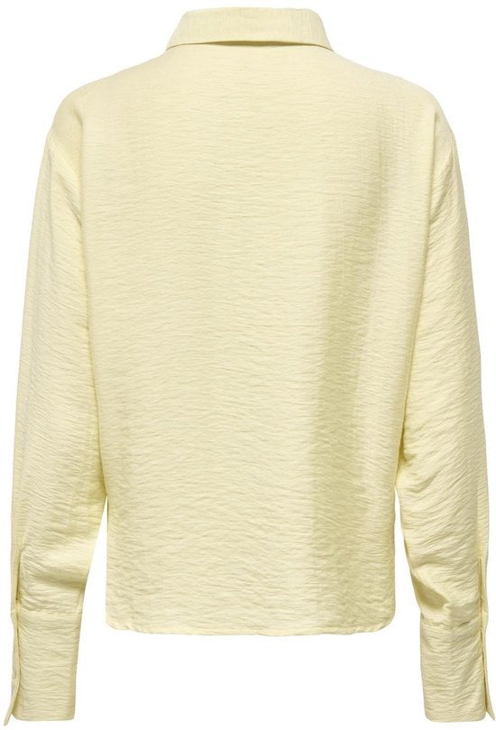 Onlbirona Lino L/s Tie Shirt Wvn Sud - Geel