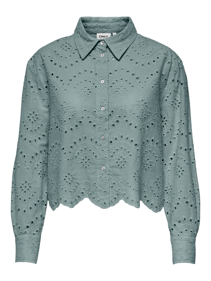 Onlvalais L/s Shirt Wvn Noos - Oud Groen