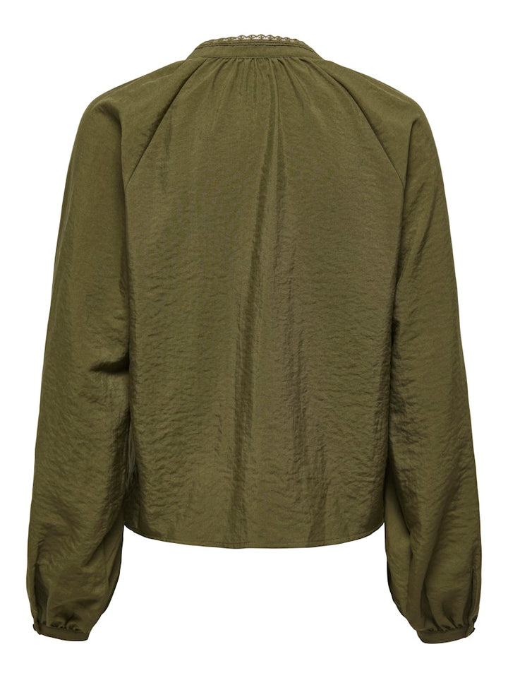 Jdyloli L/s Lace Shirt Wvn Dia - Army