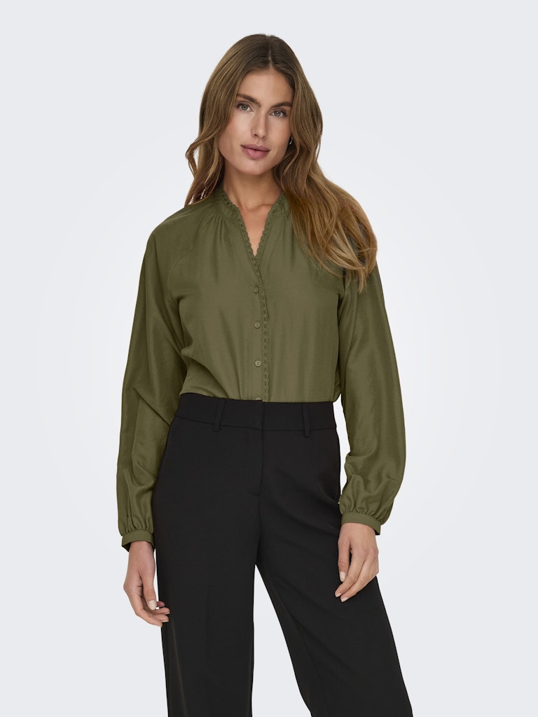 Jdyloli L/s Lace Shirt Wvn Dia - Army