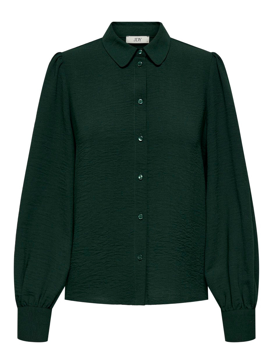 Jdydivya L/s Shirt Wvn Dia - Donkergroen