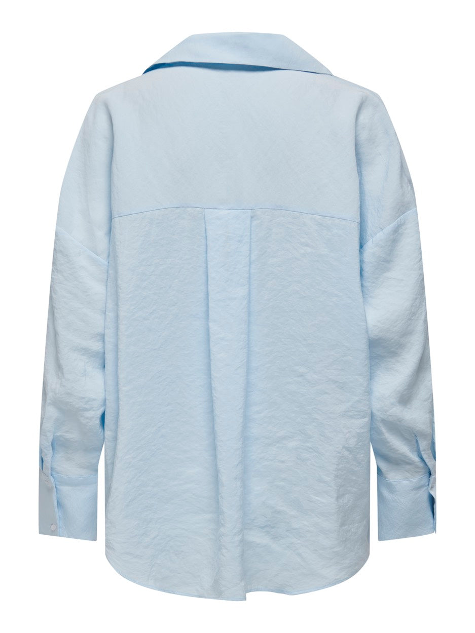 Onlzazima L/s Loose Shirt Wvn - Lichtblauw