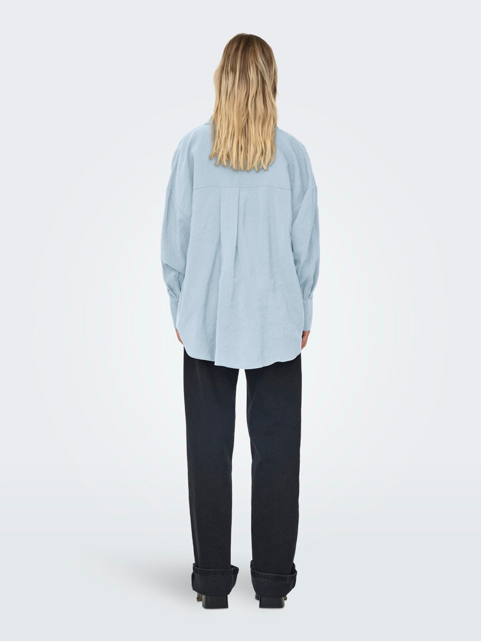 Onlzazima L/s Loose Shirt Wvn - Lichtblauw