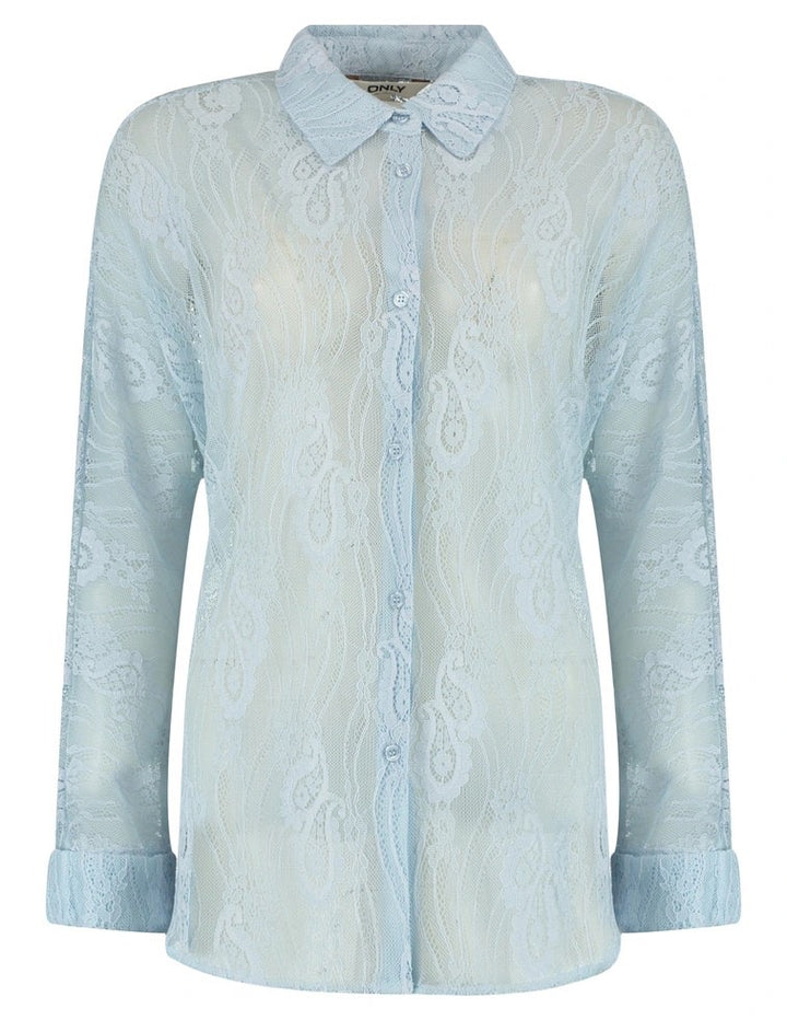 Onlnewlina Grace Shaine Shirt Wvn - Lichtblauw